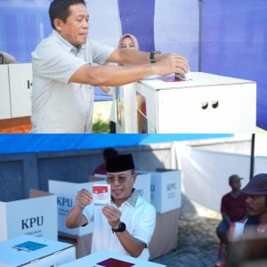 Andi Sumangerukka dan Ir. Hugua Ikuti Pemilu, Menyalurkan Suara di TPS 16 dan TPS 6 Kendari