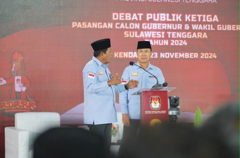 Tampil Memukau di Debat Ketiga Pilgub Sultra, ASR-Hugua Komitmen Kembangkan Hilirisasi Sultra